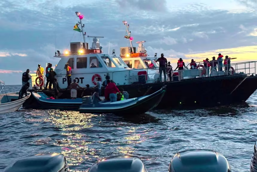 Dozens feared dead after passenger ferry carrying over 100 people sinks off coast of Guyana